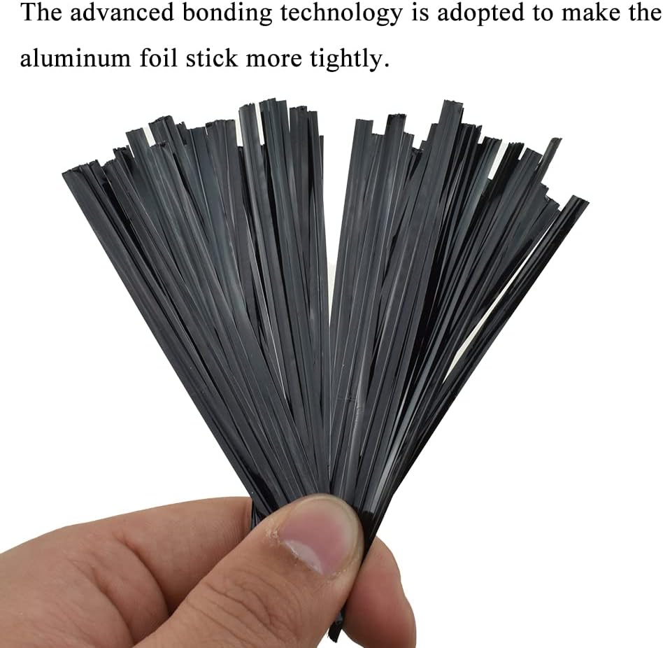 HAHIYO 300Pcs 4 inches Black Metal Twist Ties Bread Candy Coffee Bag Ties Plant Garden Twist Ties