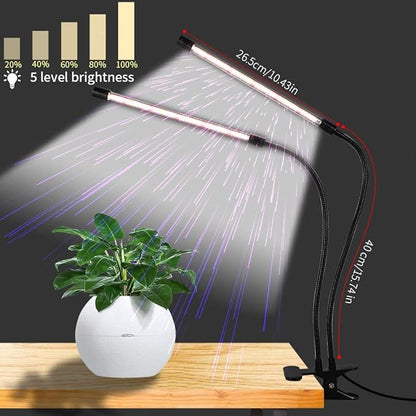 GooingTop LED Grow Light,6000K Full Spectrum Clip Plant Growing Lamp with White Red LEDs for Indoor