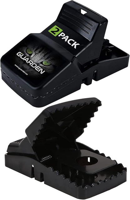 Rat Traps Indoor (2 Pack) Catch Rats, Mice, and Voles Fast with These Simple to Bait, Safe to Set