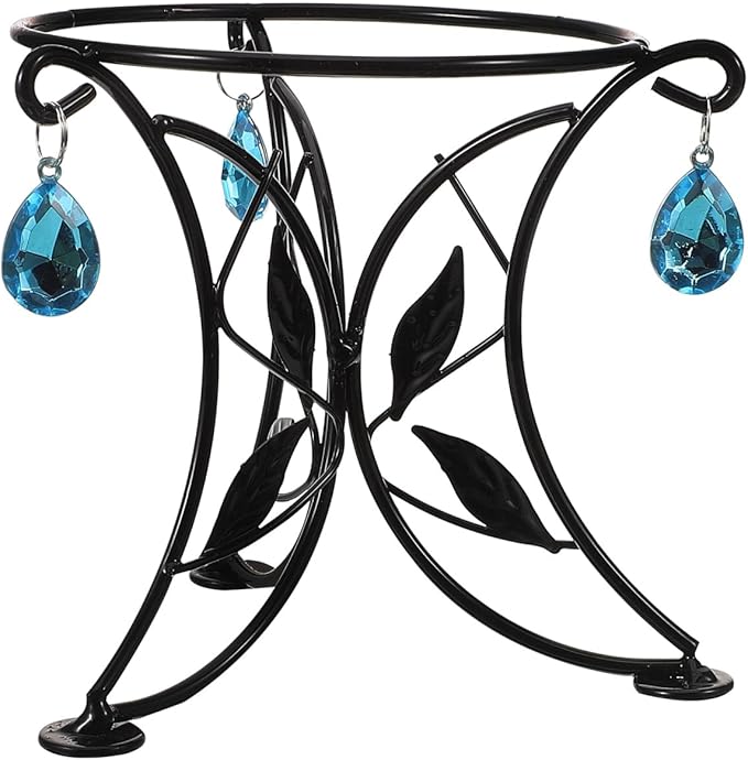 SUPVOX European Style Metal Gazing Ball Stand, Creative Garden Reflective Ball Holder, Iron Base