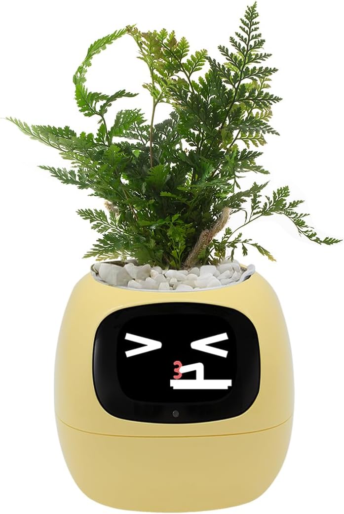 Smart Pet Planter, Smart Plant Pot, With Artificial Intelligence, Time Weather Display, And