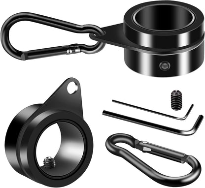 Flag Pole Rings, 1" Spinning Flagpole Ring Clips, 2 Pcs Aluminum Alloy & Steel 360° Rotating Anti