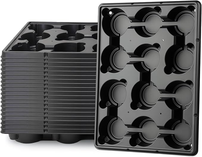 12 Cell Round Nursery Pot Trays Thickened Durable Seedling Pots Shuttle Carrying Trays for Holding
