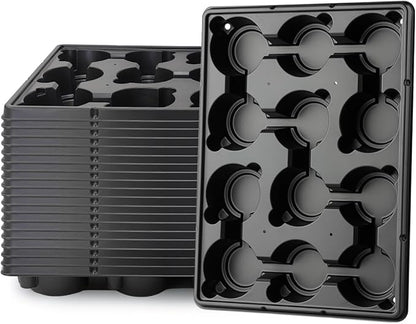 12 Cell Round Nursery Pot Trays Thickened Durable Seedling Pots Shuttle Carrying Trays for Holding