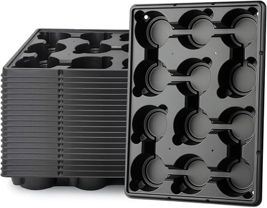 12 Cell Round Nursery Pot Trays Thickened Durable Seedling Pots Shuttle Carrying Trays for Holding