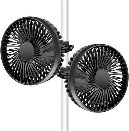 Grow Tent Fan, 5in Two Fans for Greenhouse Plant All Direction Ventilation Circulation Instead of