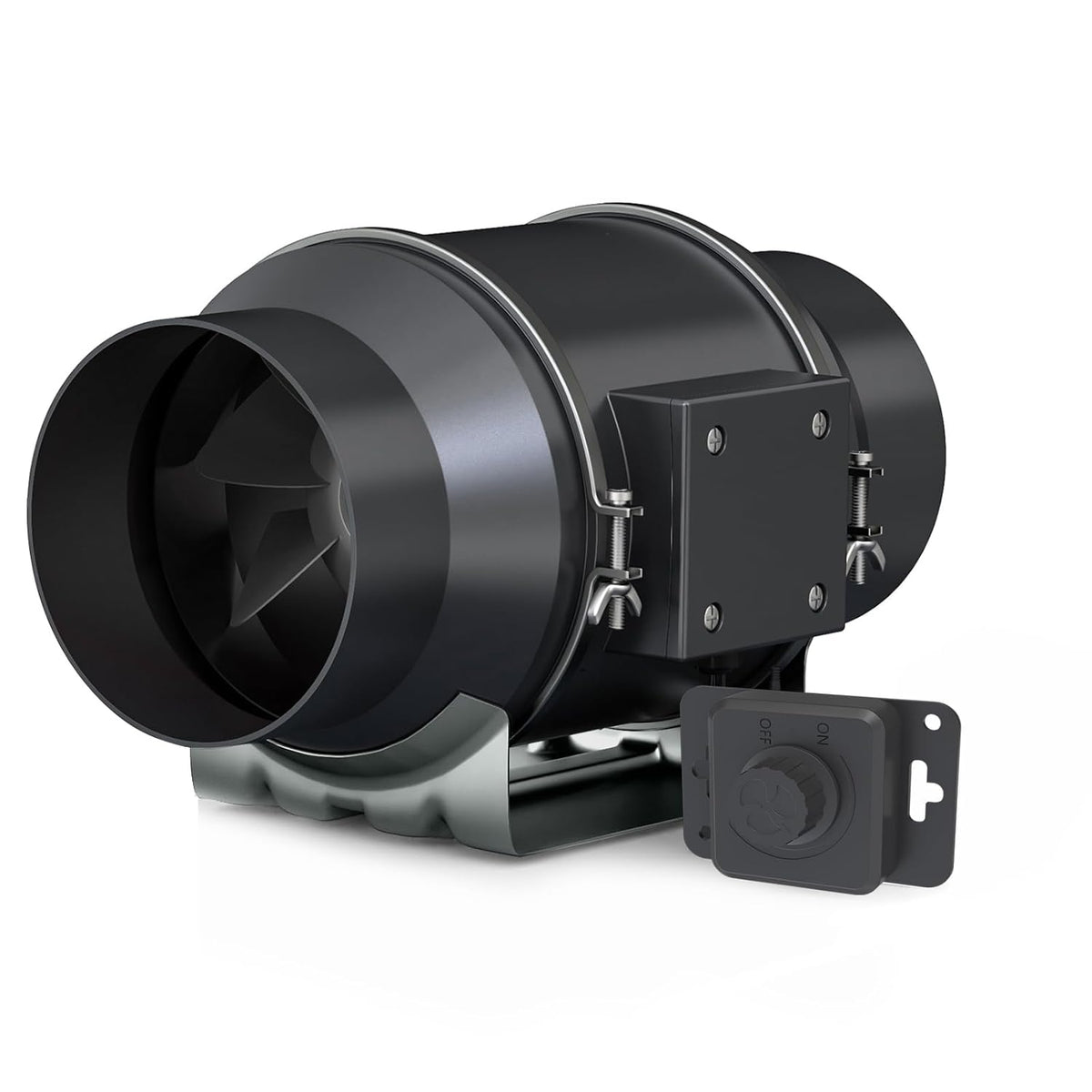 Toolazy Quiet 6" Inline Duct Fan 405 CFM Ventilation Exhaust Fan EC Motor and External 0-100%