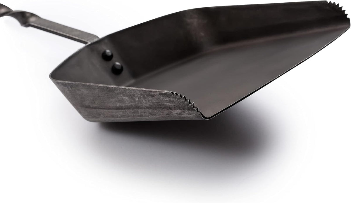 Barebones Cowboy Grill Coal Shovel - Durable Stainless Steel Ash Shovel with Walnut Handle for Fire