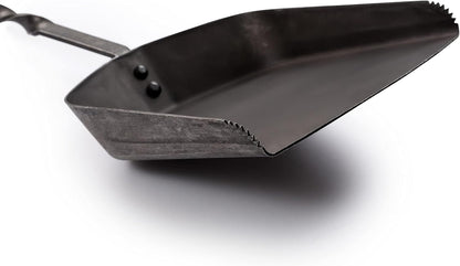Barebones Cowboy Grill Coal Shovel - Durable Stainless Steel Ash Shovel with Walnut Handle for Fire