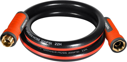 YAMATIC Short Garden Hose 3ft, 5/8" Leader Hose with Swivel Handle, Small Water Hose Extension