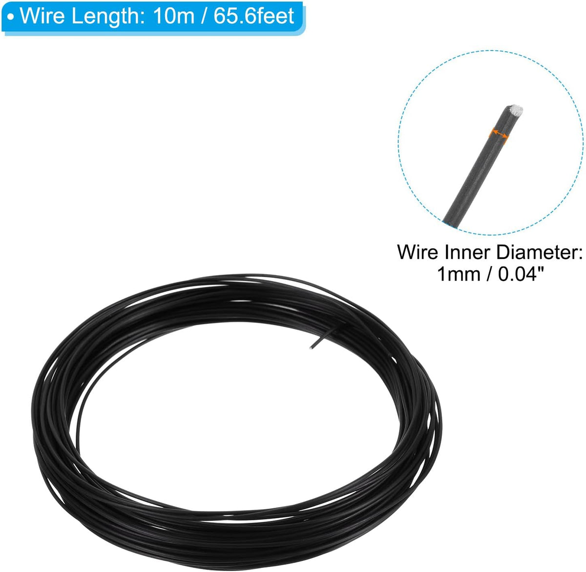PATIKIL 1.0mm Bonsai Training Wire, 2 Rolls Floral Wire Stems Anodized Aluminum Tree Wire 65.6 Feet