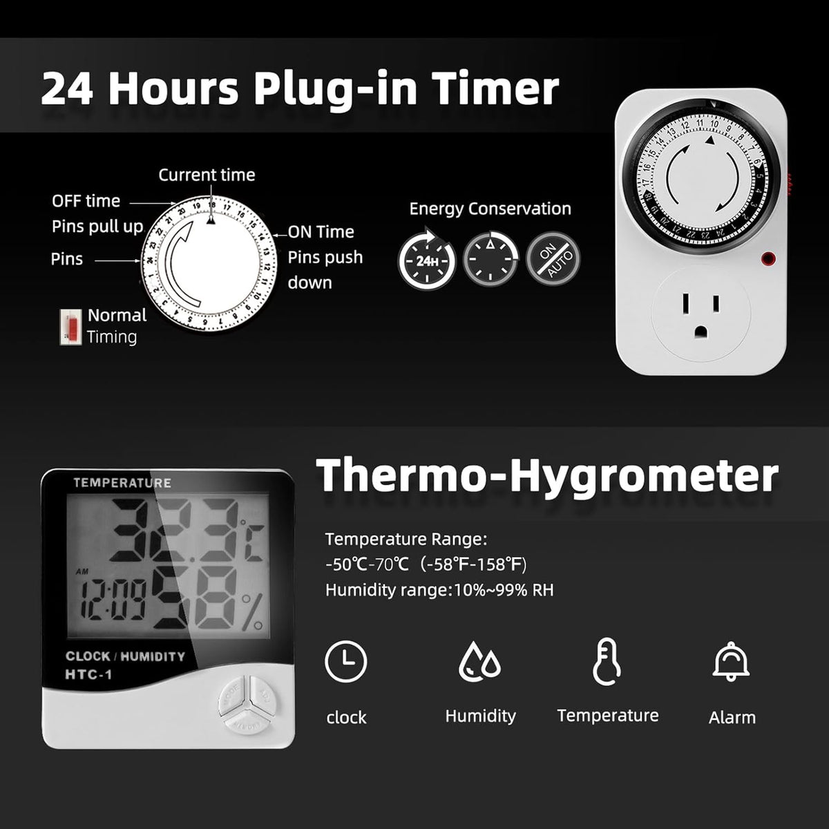 Spider Farmer Air Filtration Kit 4 Inch, Inline Duct Fan with RJ12 Speed Humidity Controller