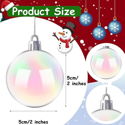 50 PCS Halloween Plastic Iridescent Ball Decoration,Clear Bubble Ball for DIY Bubbling