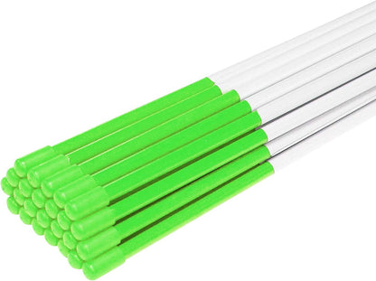Driveway Markers Snow Stakes 48 inch Green Plow Stakes Reflective Fiberglass, Pack of 25 for