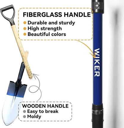 WIKER Spade Shovel,Sharp Shooter Shovel,Shovels for Digging,Planting,Trenching,Gardening,Drain