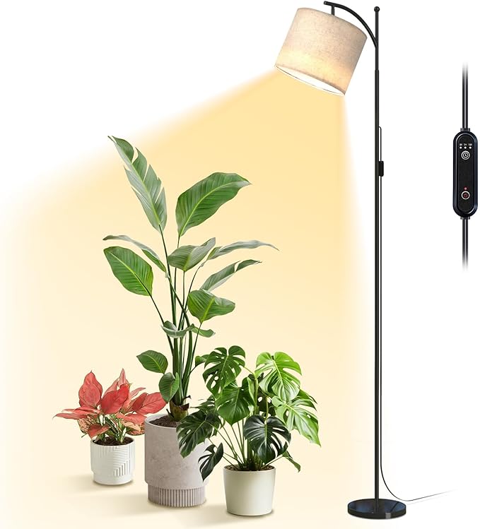 Bstrip 70.8″ Tall Grow Lights for Indoor Plants, 3000K Full Spectrum Plant Light with Stand, Auto