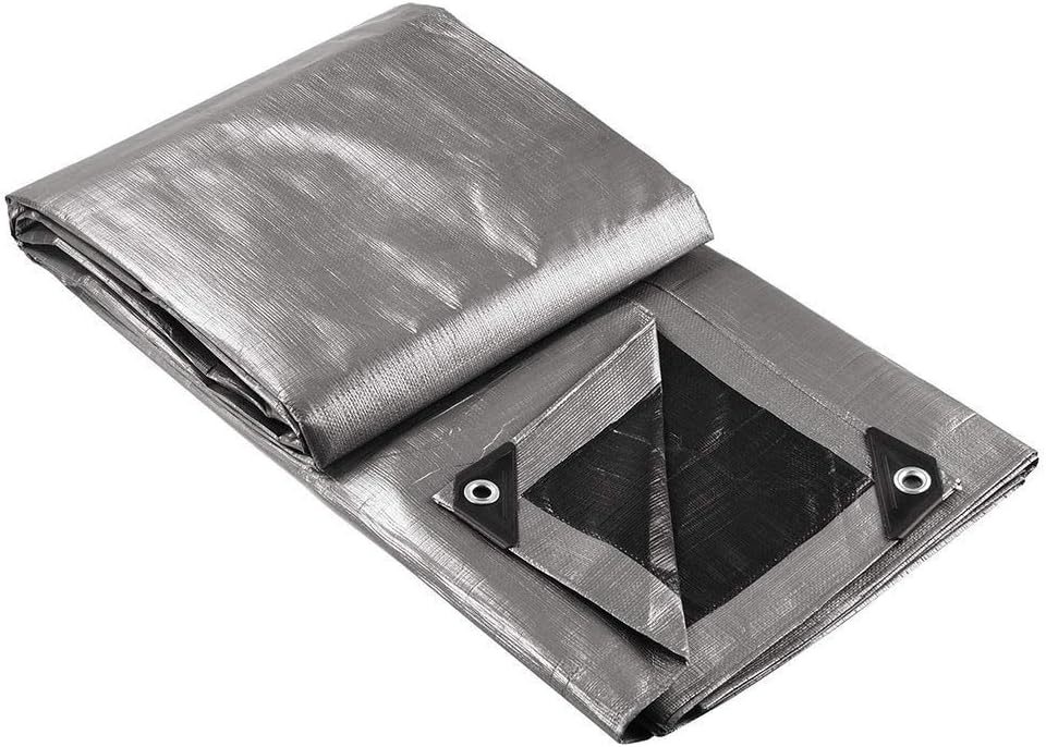 Yescom 18x24ft Heavy Duty Reinforced Poly Tarp Waterproof Tarpaulin 10-mil Ground Sheet Camping