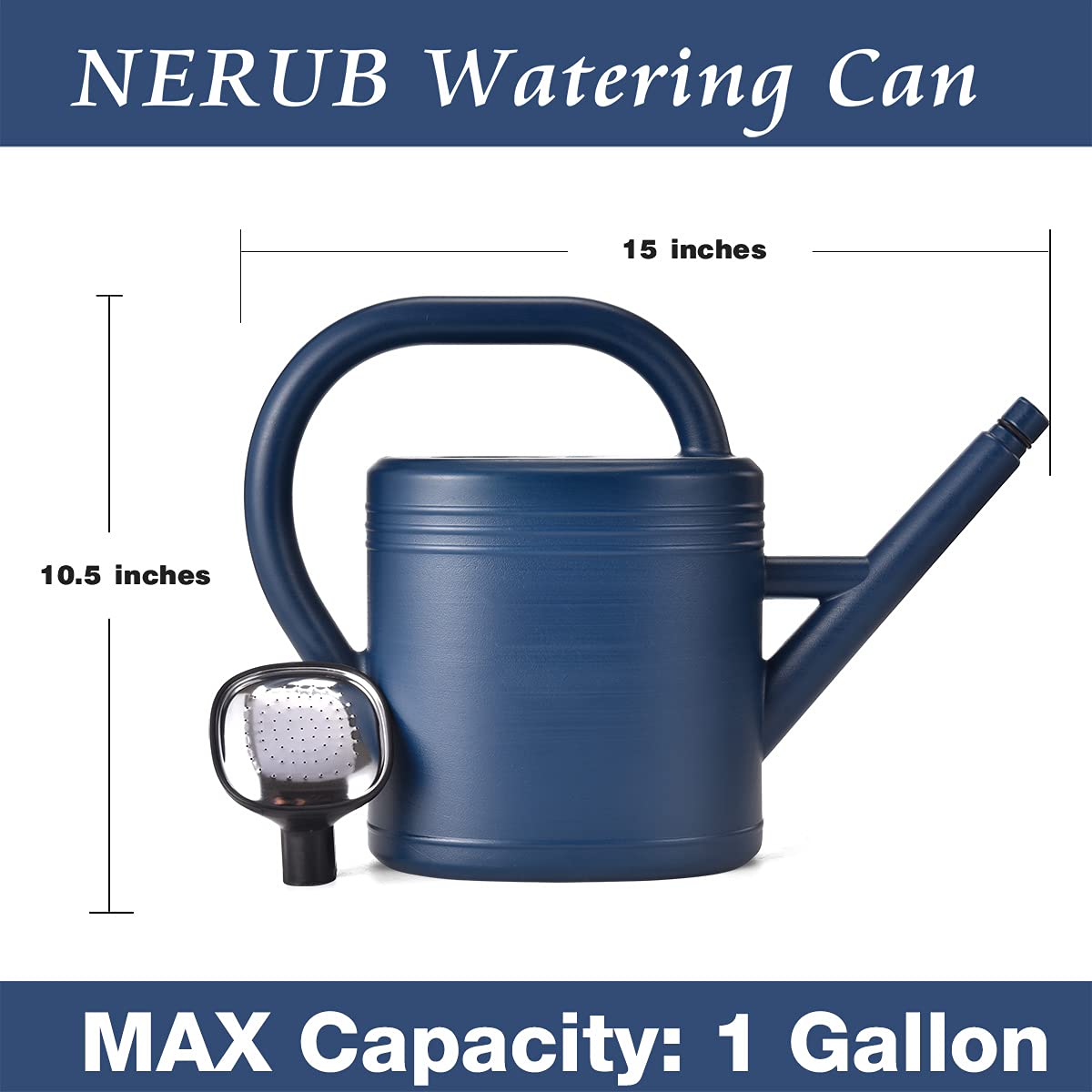 Watering Can 1 Gallon for Indoor Plants, Garden, Outdoor Plant House Flower, Gallon Large Long