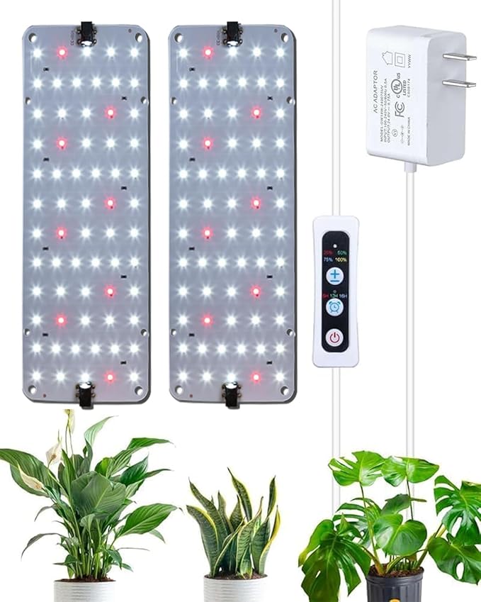 DOMMIA Grow Light, 20W Ultra-Thin Panel Grow Lights for Indoor Plants, High PPFD Full Spectrum
