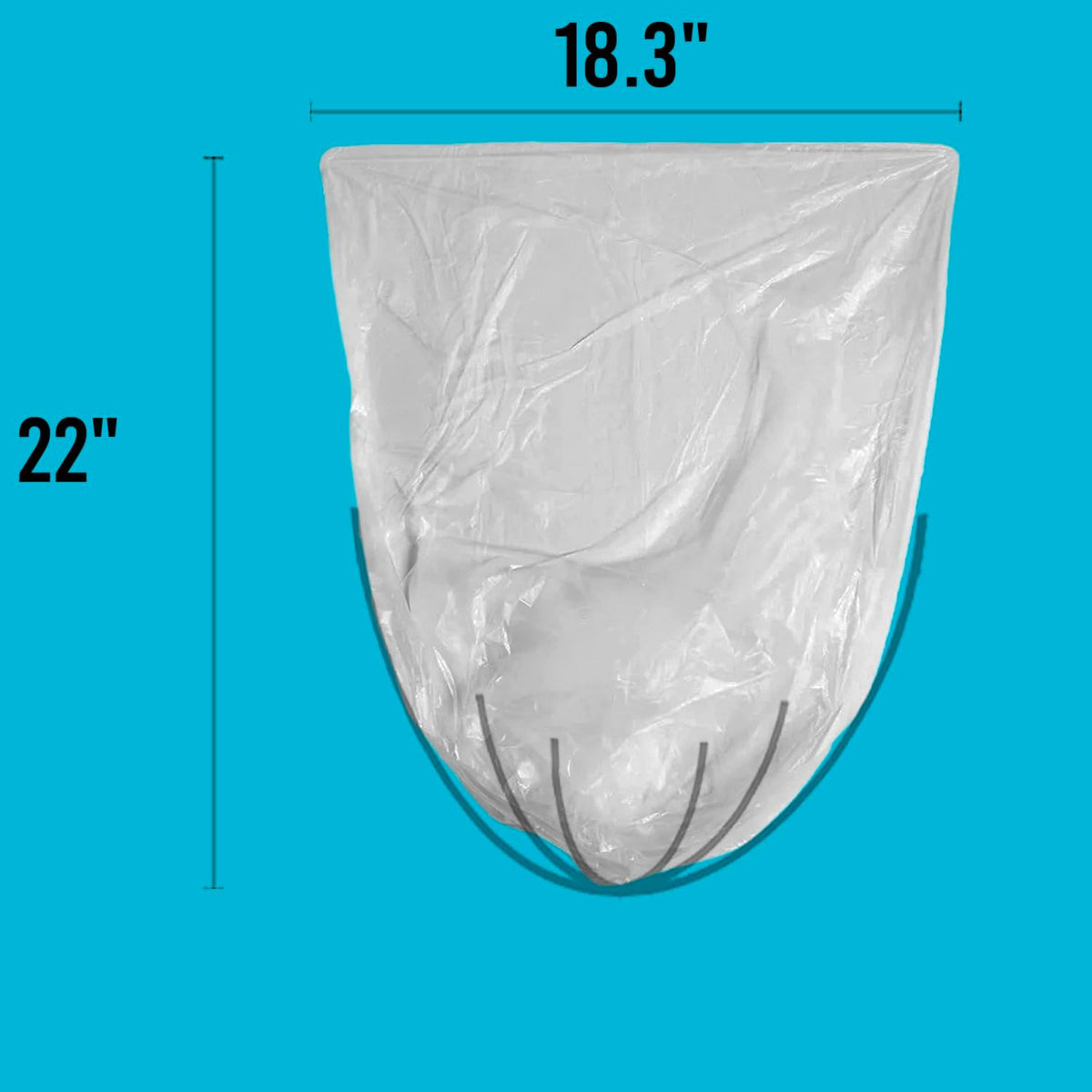2-4 Gallon Trash Bags, 400 Count Bulk, Clear Plastic Recycling Bags, Small Multi-purpose Garbage