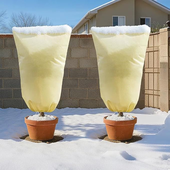 MIXC 2-Pack Plant Cover Tree Blanket Jacket Freeze Frost Protection Cloth for Potted Plants Fruit