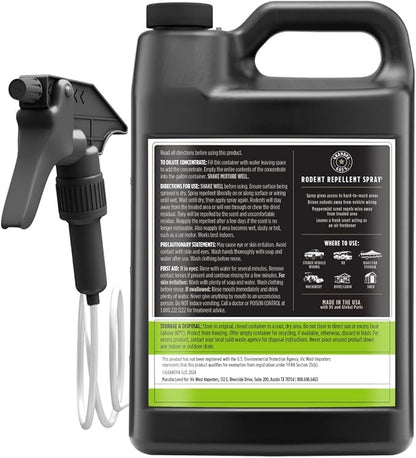 Grandpa Gus's Rodent Repellent Spray with Sprayer, Natural Peppermint & Cinnamon Oils Repel Mice