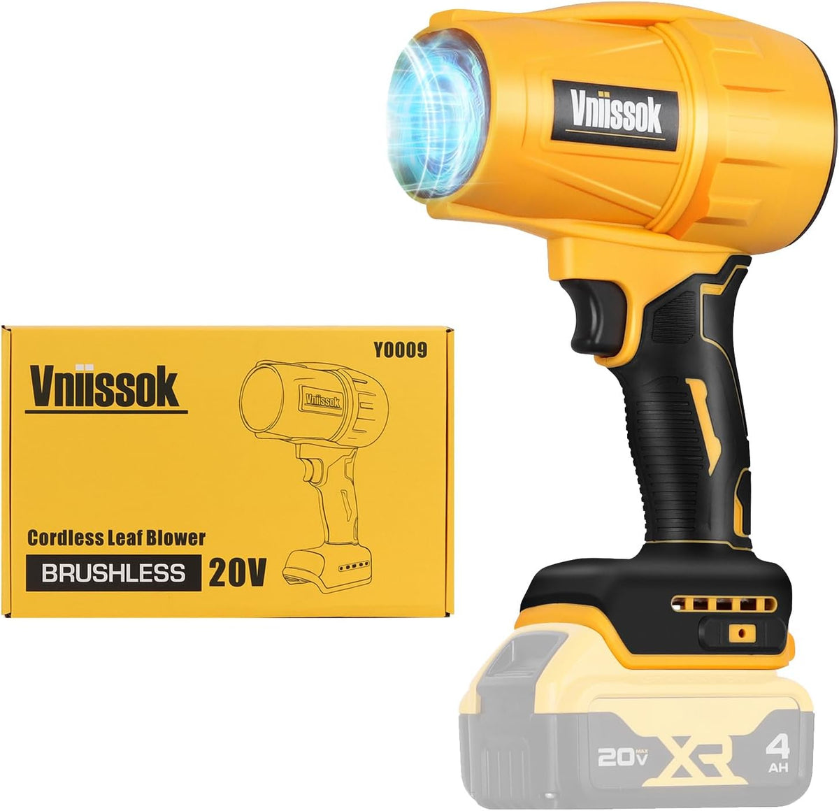 Electric Cordless Leaf Blower Dust Blower for DEWALT 20V Battery, High-Speed Motor Handheld Jet Fan