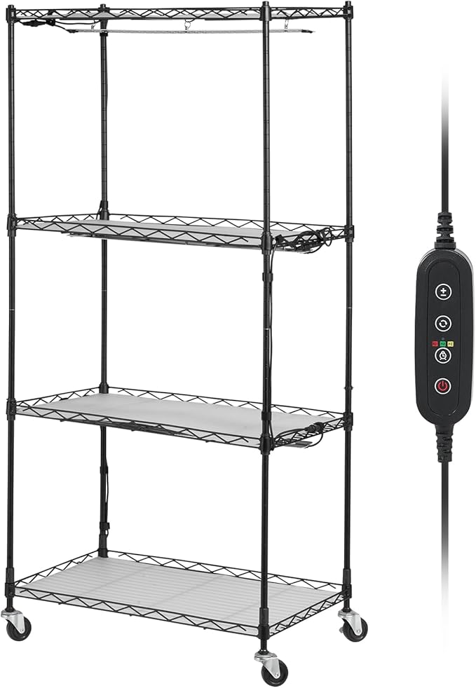 VEVOR Plant Stand with Grow Light, 4-Tier Plant Shelf with 45W Full Spectrum Grow Light, 3 Mode