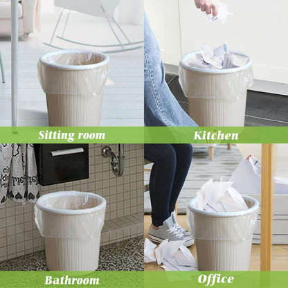 Teivio 4 Gallon 300 Counts Strong Clear Trash Bags Garbage Bags, Mini Waste Basket Liners,Bathroom