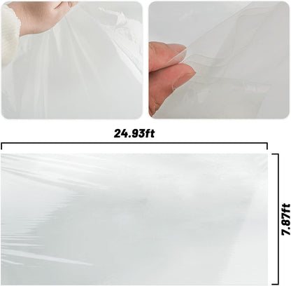 6 Mil Clear Greenhouse Plastic Sheeting,Transparent Plastic Film for Greenhouse, UV Resistant