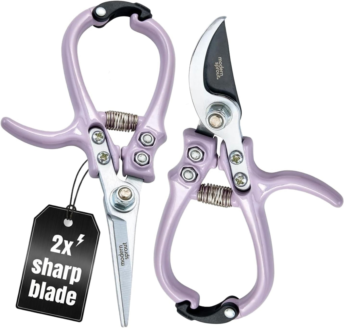 Modern Sprout Hand Pruners & Shears Set with Blister Pack - Lightweight Gardening Tools with Easy