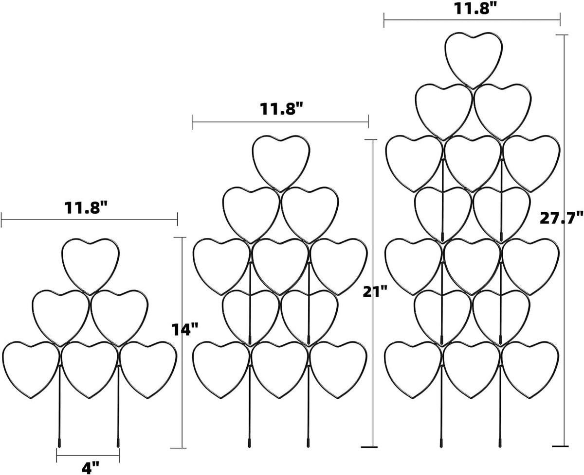 Garden Plant Trellis for Indoor Plants, Stackable Heavy Duty Metal Trellis Supports for Climbing