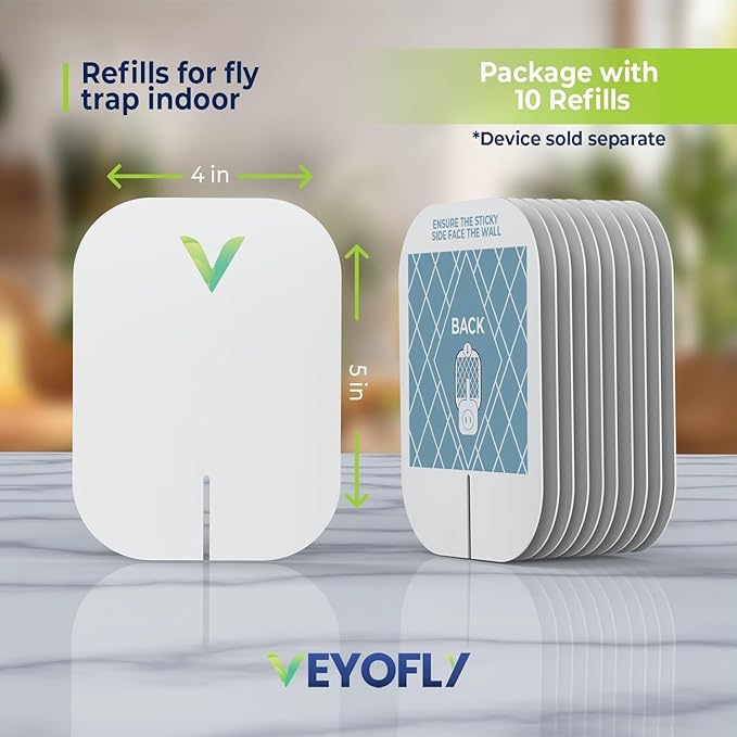VEYOFLY Gnat Traps for House Indoor Refill, Fly Trap Indoor, Fruit Fly Traps for Indoors, Fly