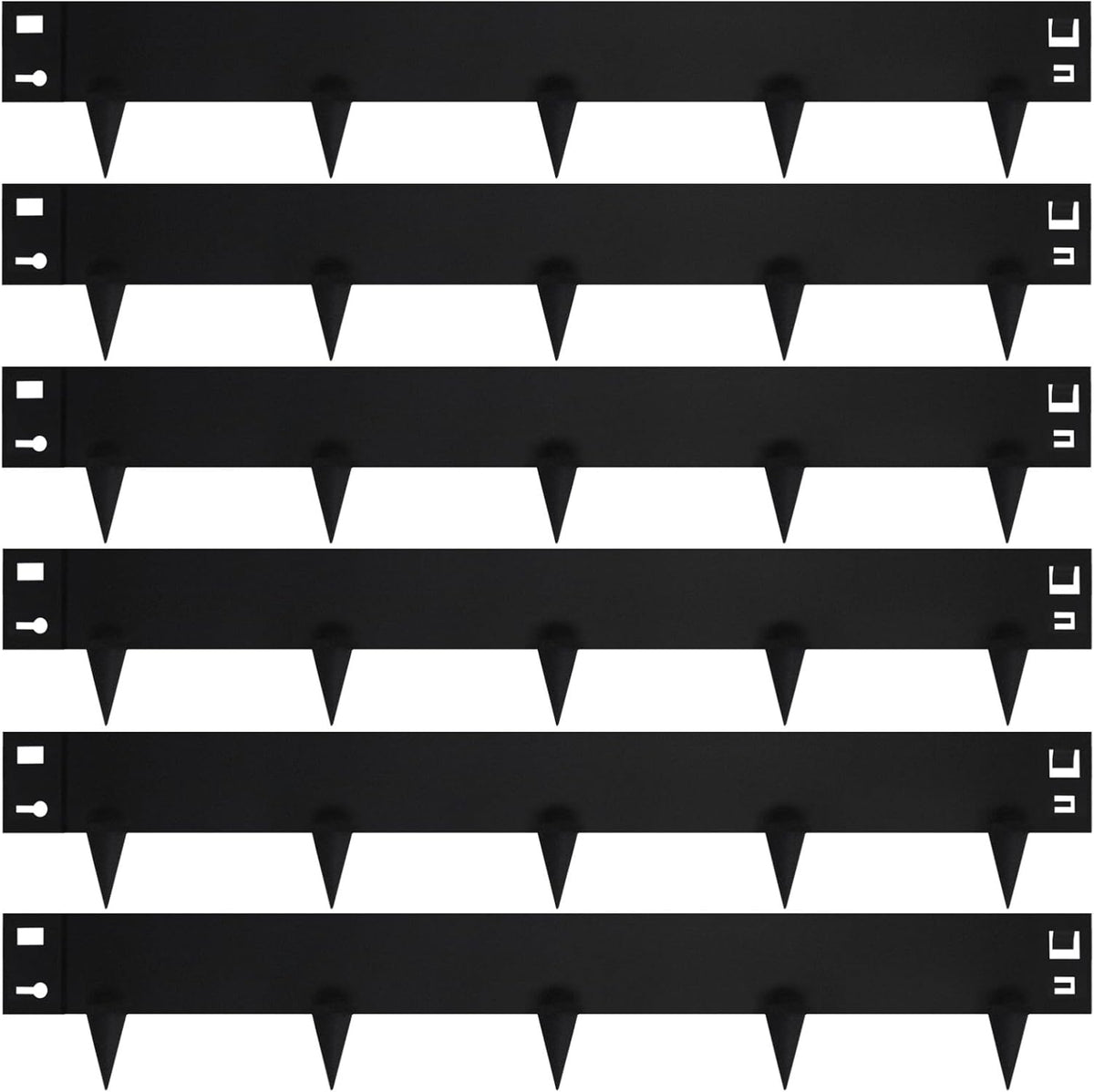 42" L X 7.9" H Metal Landscape Edging, 6 Pack Heavy Duty Galvanized Steel Garden Edging,42 Inch