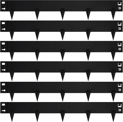 42" L X 7.9" H Metal Landscape Edging, 6 Pack Heavy Duty Galvanized Steel Garden Edging,42 Inch