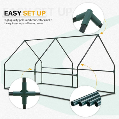 EAGLE PEAK Tunnel Greenhouse Garden Green House with Roll-Up Zipper Doors, Portable, 71"x36"x36"
