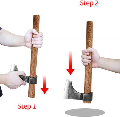 Throwing Axe Set, 16.5" Throwing Tomahawk with 1065 High Carbon Steel & Wooden Handle, Perfect for