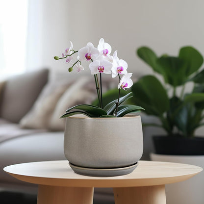 G EPGardening Ceramic Pots for Plants 7 Inch - Large Ceramic Planters for Indoor Plants Outdoor