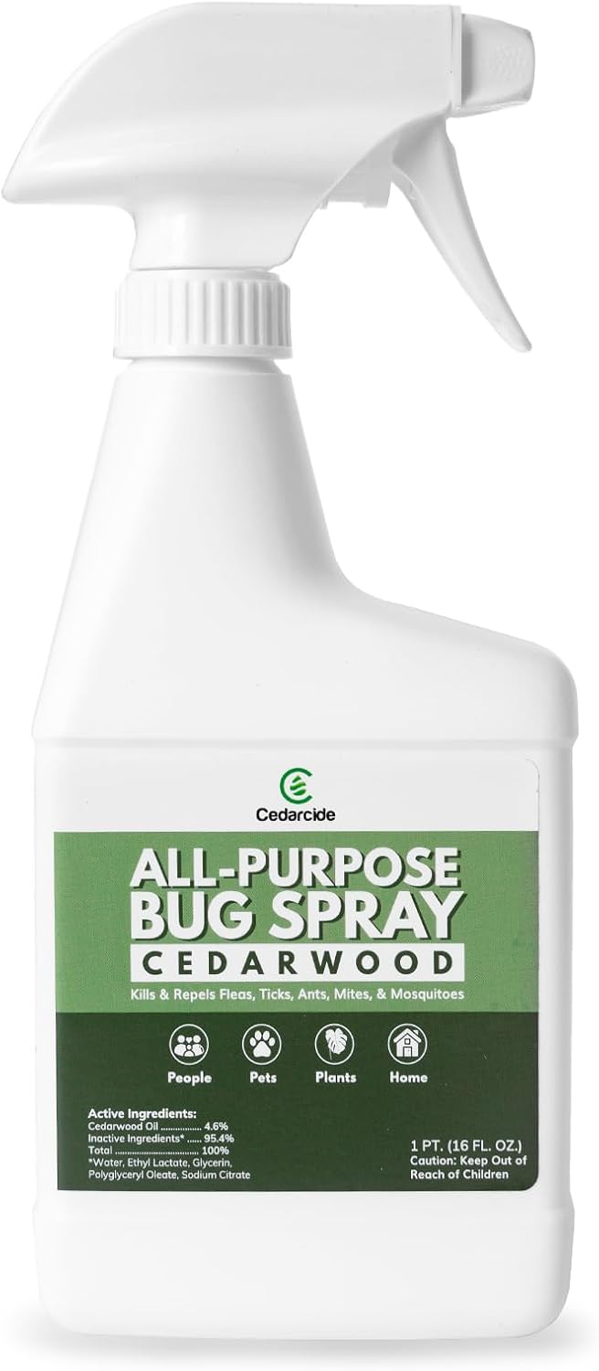 Cedarcide All-Purpose Bug Spray | Kill and Control Mosquitos, Fleas, Ticks, Ants | Made with