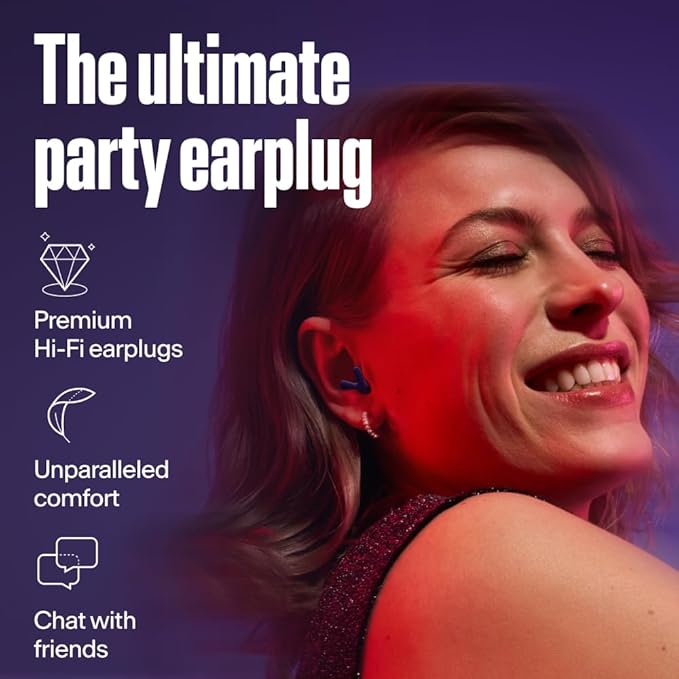 Alpine Tune Earplugs, Concert Ear Plugs for Noise Reduction, High Fidelity Music Quality, 19dB