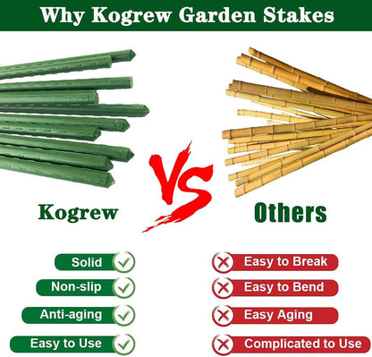 2Feet 24inch Garden Stakes Sturdy Plant Sticks Support Tomato Stakes for Vegetable,Pack of 20