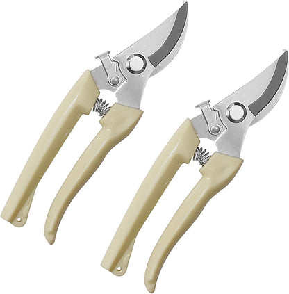 2PCS Garden Flower Shears Pruning Shears 6.9 inches Scissors Heavy Duty Plant Scissors for Cutting