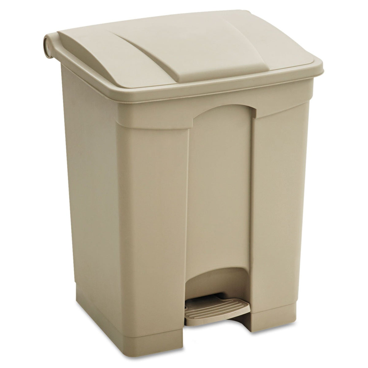 Safco Step On Plastic Trash Can with Foot Pedal, 23 Gallon Garbage Can for Kitchen, Indoor or