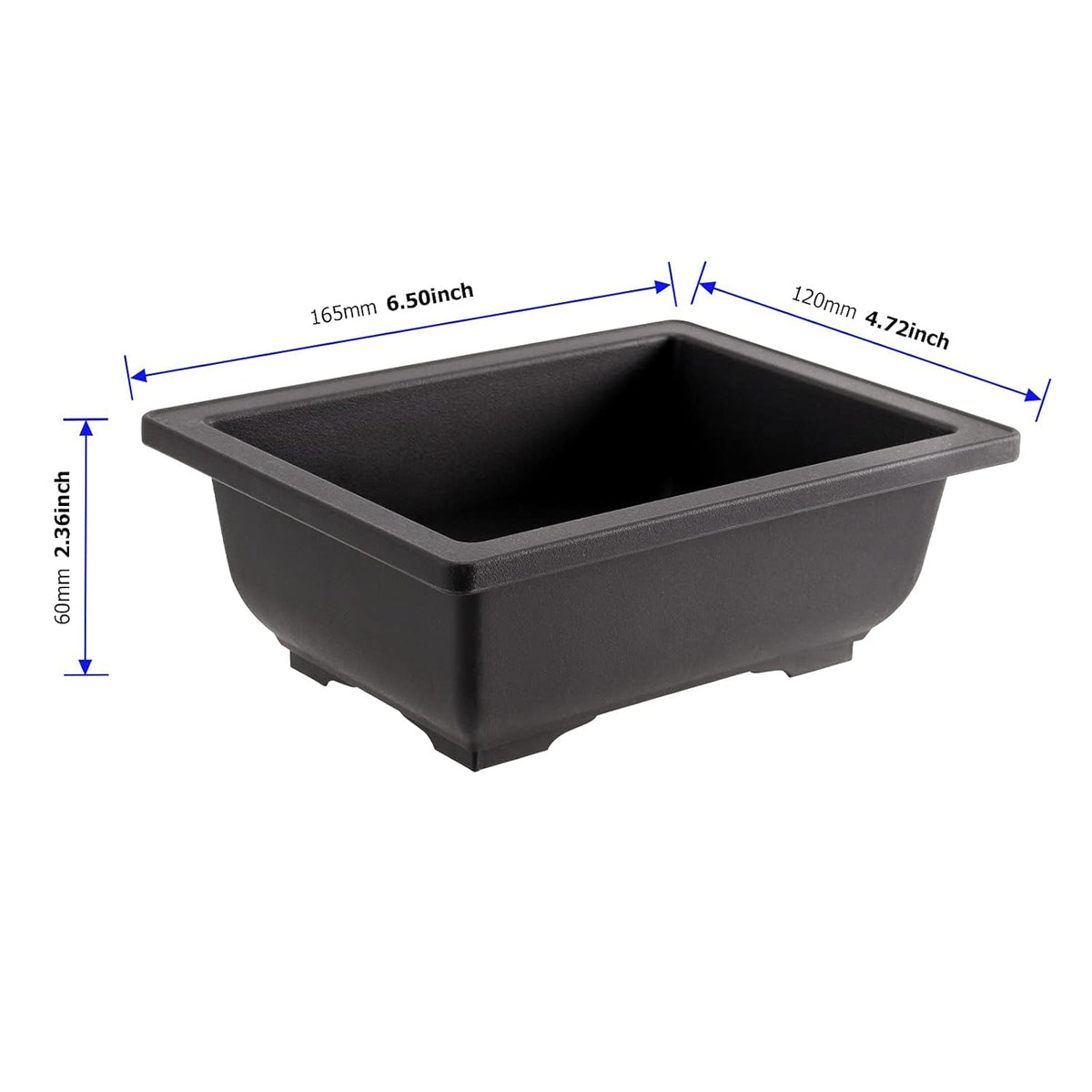 20 Packs 6.5 Inches Bonsai Training Pots, Plastic Bonsai Tree Pots with 20 PCS Trays, Rectangular