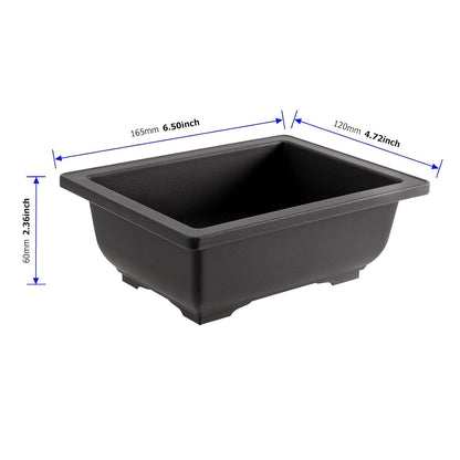 20 Packs 6.5 Inches Bonsai Training Pots, Plastic Bonsai Tree Pots with 20 PCS Trays, Rectangular