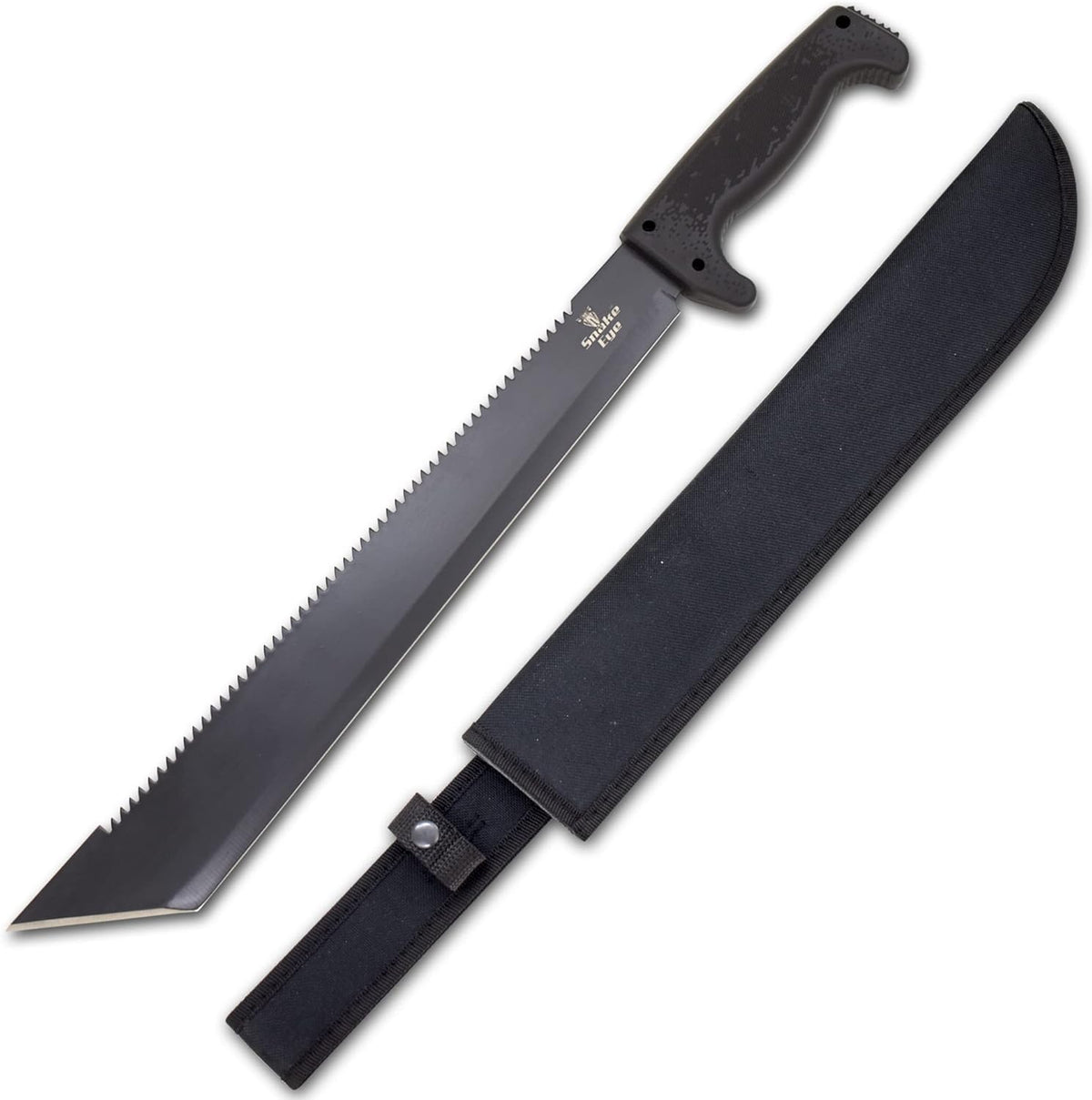 Snake Eye Machete with Heavy Duty Construction-Ergonomic Non-Slip Handle and Belt Sheath for