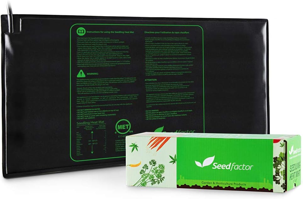MET Certified Seedling Heat Mat, Seedfactor Waterproof Durable Germination Station Heat Mat, Warm