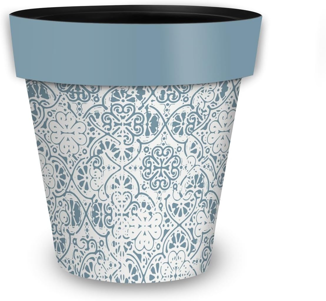 Briarwood Lane Ornamental Blue and White Medium Planter