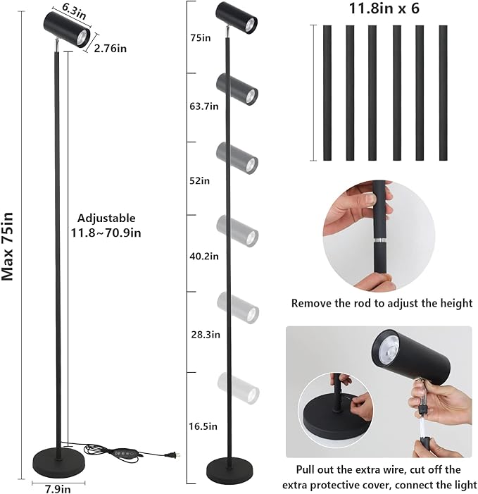 HMVPL Grow Lights Stand for Indoor Plants Full Spectrum Tall Plant Light for Indoor Growing with