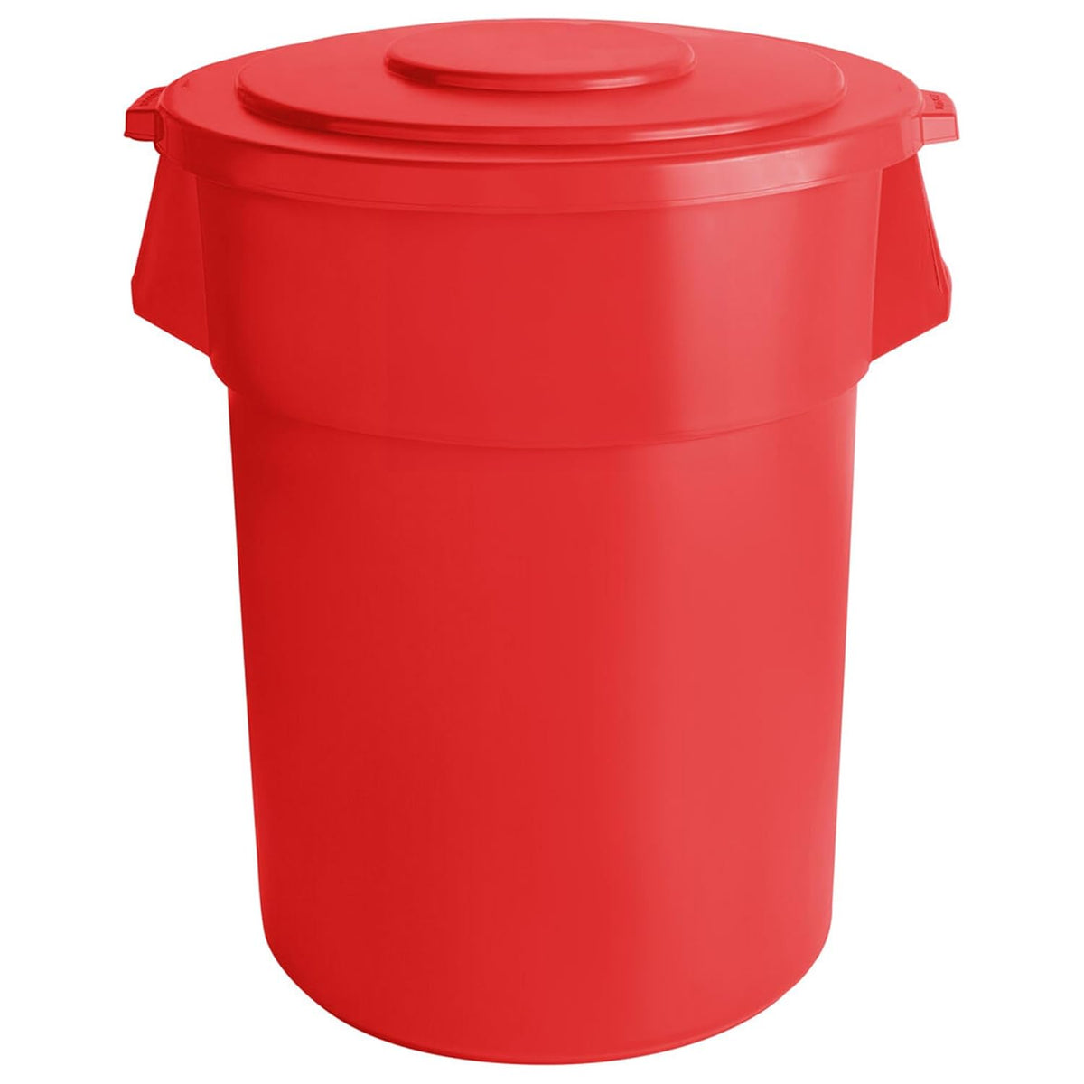 PRO&Family Trash can with Lid (Red, 55 Gallon)